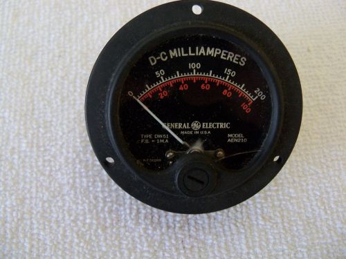 Vintage Panel Meter Vintage General Electric DC Milliamperes Model AEN210