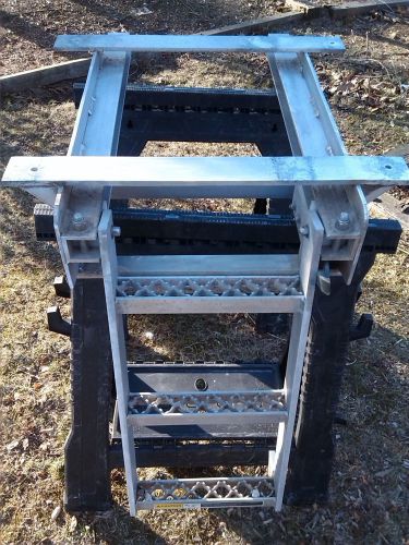 Folding steps bolt on aluminum ladder retractable