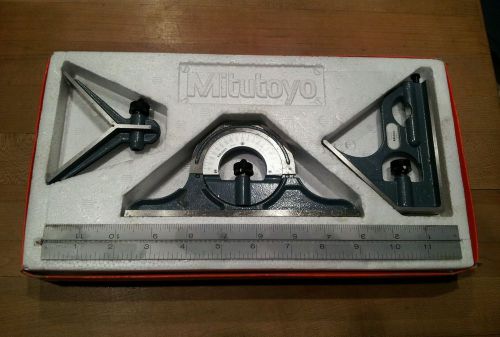 Mitutoyo No. 180-903 12&#034; 4pc Combination Square Hardened Steel in Box