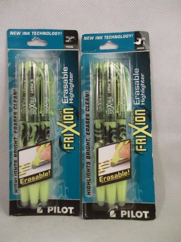 Pilot Frixion Light Erasable Highlighter Yellow Ink 2 Packs of 3, 6 Total #46506