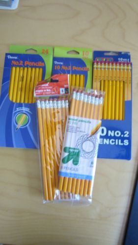 Pencils 60 New with Erasers 5 Packs Staples Color Art Penway Up &amp; Up No. 2