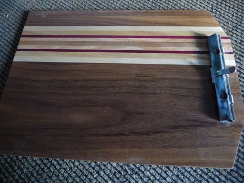 Unique Hand Crafted Wood Walnut /Oak Executive Clipboard Home Office 9 1/2&#034;X13&#034;