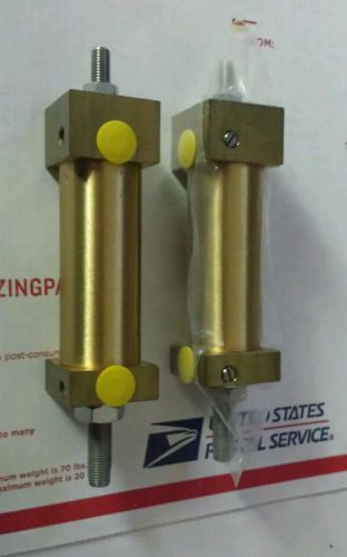 Pneumatic Air Cylinder Brass Adjustable Stroke Lot of 2