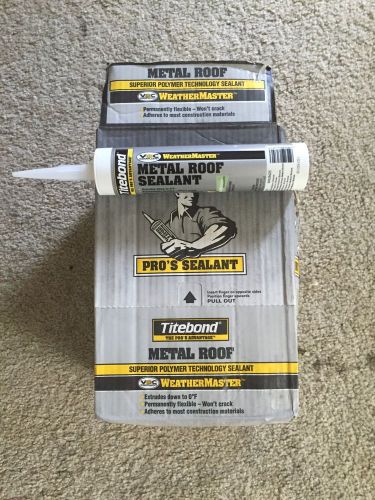 Case Of 12 TiteBond Weathermaster  Bronze Metal Roof Sealant 10 Oz Tubes.