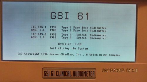 GSI Grason Stadler 61 Clinical Audiometer with accessories