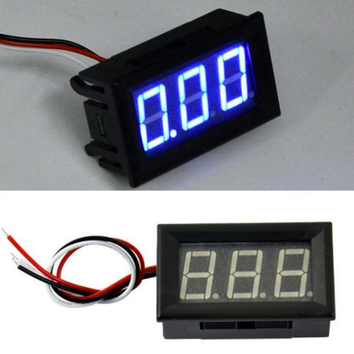 New Blue LED Panel Meter Mini Digital Voltmeter DC 0-100V