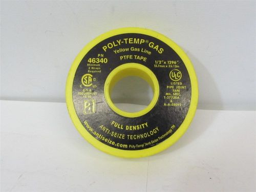 Poly-Temp 46340, Anti-Seize Technology 1/2&#034; x 1296&#034; Heavy Duty Gas Line Tape