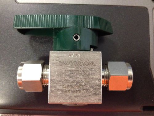 swagelok 3/8&#034; stainless steel comp x comp plug valve