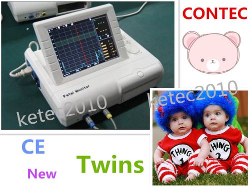 CONTEC CMS800G Fetal Monitor FHR TOCO Fetal Movement +Free Twins Probe 8”Screen
