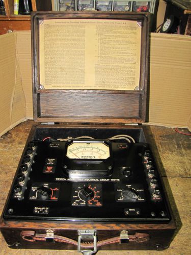 Beautiful Wooden Antique WWII Weston 785 Multimeter for Tube Radio Tests Working