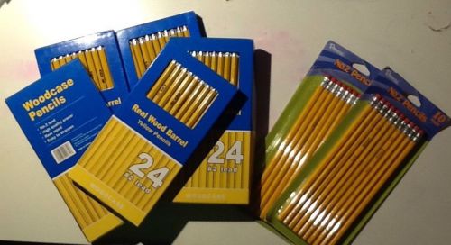 LOT OF 139 NEW Wood Pencils w/ Erasers, School, Teacher, Education, Office