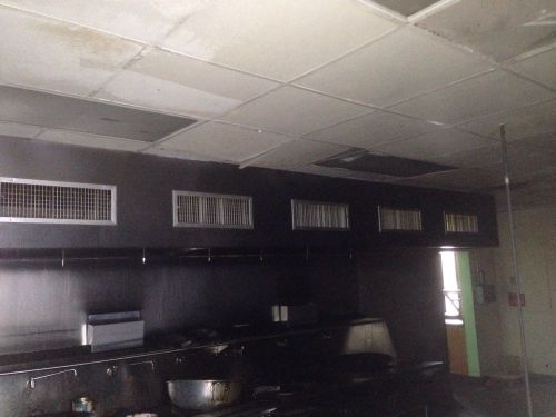 23&#039; Restuarant Commercial Stainless Exhaust Hood Makeup Air ExHaust Fan Fire Sys
