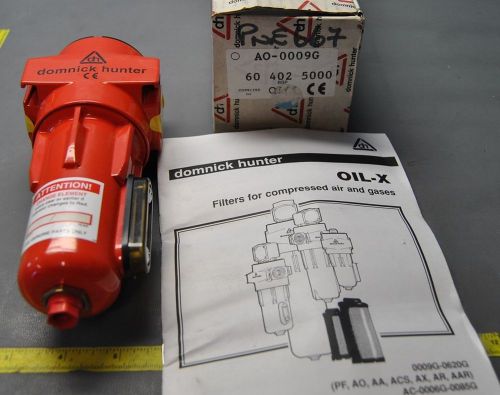 New domnick hunter oil-x compressed air/gas filter ao-0009g (m8-2-204e) for sale
