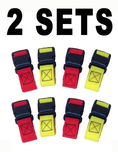 Backboard straps 2 sets (8 straps) quick side release buckle heavy duty  emt ems for sale