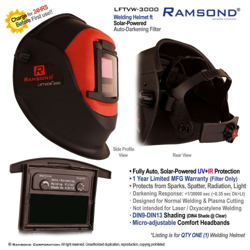 Welding Helmet ft Solar Power DIN9 DIN13 Filter UV IR Protection Plasma Cut Weld