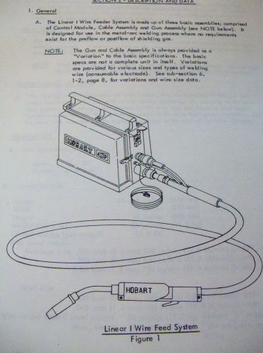 Hobart Welder Manual TM-322 Linear I 1 Wire Feed System copy 1974