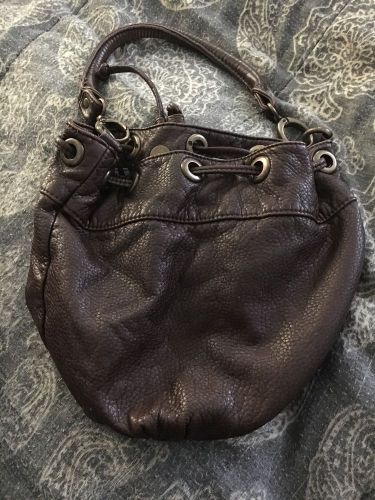Brown Deux Lux Bucket Drawstring Bag