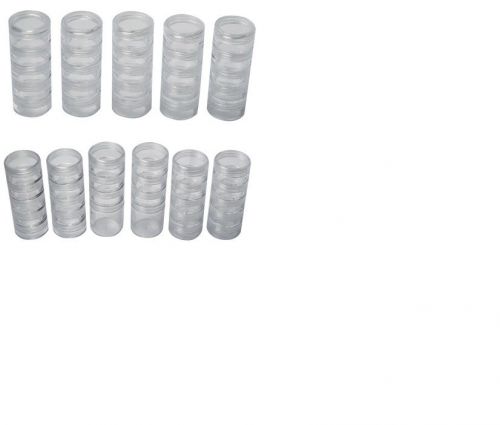 53 Pc Storage Container Set Plastic Round Screw Top Seeds Survival Pill BOB Kit