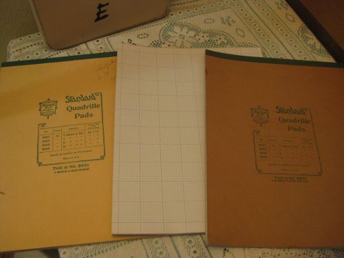 Lot vintage boorum &amp; pease standard quadrille pads cross section pads 3 pcs for sale