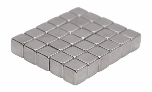 1/4 Inch (6.4 mm) Neodymium Rare Earth Magnetic Cubes, N48 (30 Pack)
