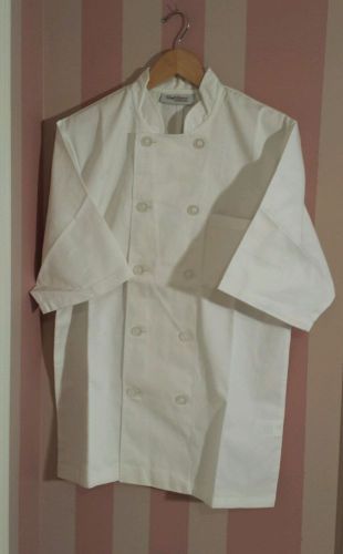 White Chef  Coat  Top New  Size S Short sleeves