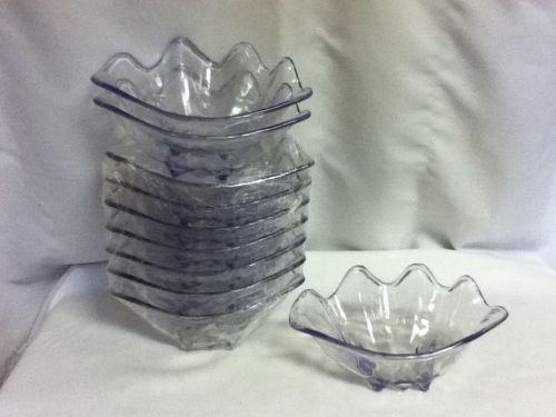 Set of 10 acrylic clamshell serving bowl bowls restaurant deli display AF6