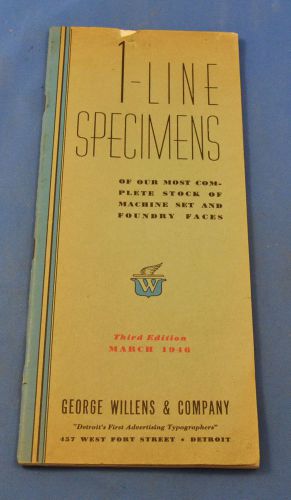 1946 George Willens &amp; Co.Type Specimen Catalog