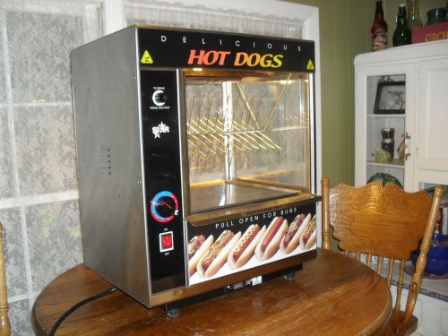Star broil-o-dog model 175sba hot dog rotisserie - over/under cooker/bun warmer for sale