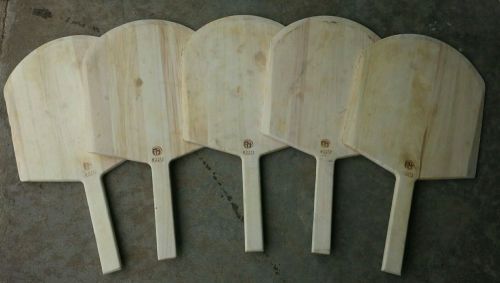 American Metalcraft Wooden #2212 Pizza Peel Paddle - Lot of 5