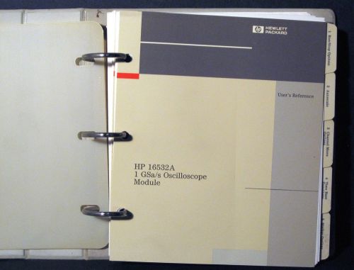 Agilent HP 16532A 1 GSa/s Oscilloscope User&#039;s Reference Manual 1991 16532-90906