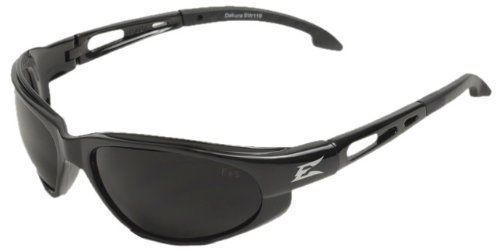 Edge Eyewear SW116AF Dakura Safety Glasses, Black with Smoke Anti-Fog Lens