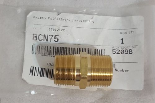 Dixon BCN75 Brass Fitting, Hex Nipple, 3/4&#034; NPT Male