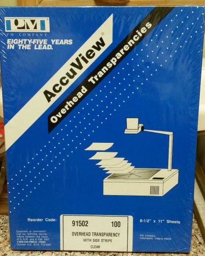AccuView Overhead Transparency Sheets (100 Sheets 8.5 x 11 Inches) New &amp; Sealed