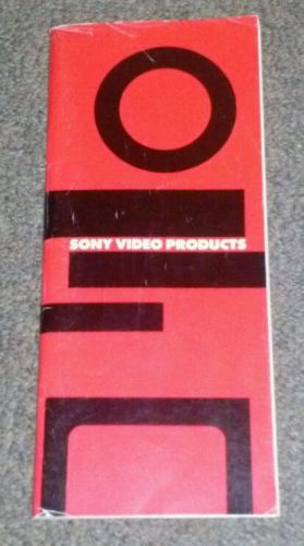 Vintage 1984 Sony video products catalog
