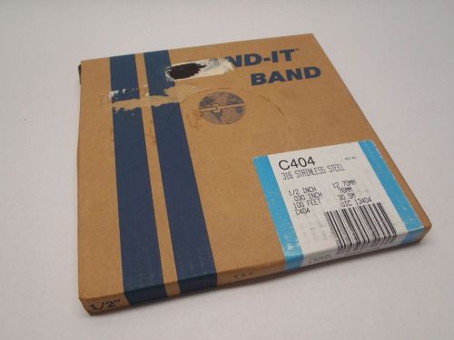 New Band-It C404 316 Stainless Steel Banding. C40499 1/2inch x 100 feet