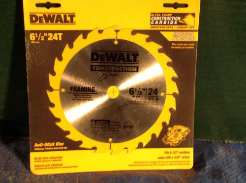 Dewalt Construction 6-1/2&#034; Saw Blade Lot of 2