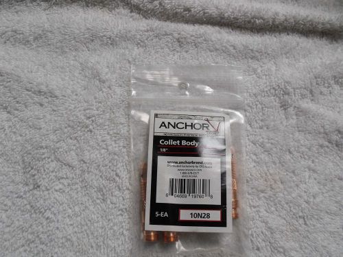 ANCHOR 5-pk Collet Body 10N28 (1/8&#034;) for TIG Welding Torch 17/18/26