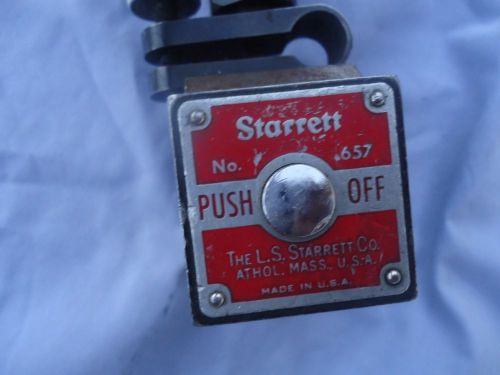 Starrett Indicator Magnet Base Holder #657 with Flex-O-Post and Fine Adjustment