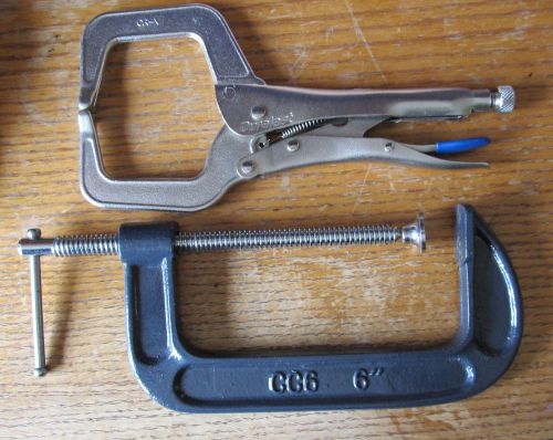 Lot  6&#034; d clamp duralast adjustable locking pliers cr-v for sale