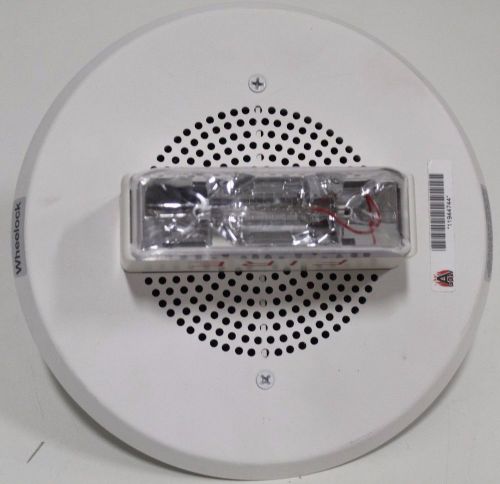 Cooper wheelock et90-24mcc-fw white ceiling speaker strobe 24vdc 113164 alarm for sale