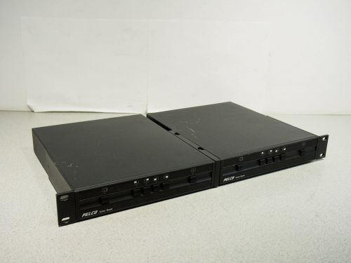 Lot of 2 pelco color quad video processor qd104c w/ rack fully tested working for sale