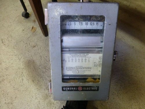 Vintage General Electric type CH Clock  Loading Amp recording ac Spring Meter