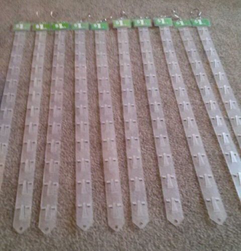 Retail display hanging strips lot of ten Great for hotwheels matchbox or figures