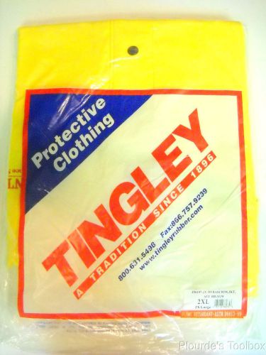 New tingley 2xl yellow durascrim protective jacket, flame retardant, j56107.2x for sale