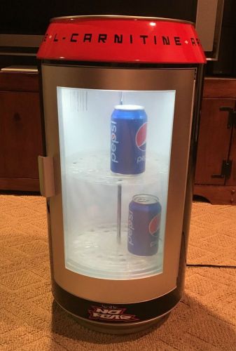 SOBE No Fear Energy Drink Rotating Cooler Refrigerator Tabletop Mancave Can EUC