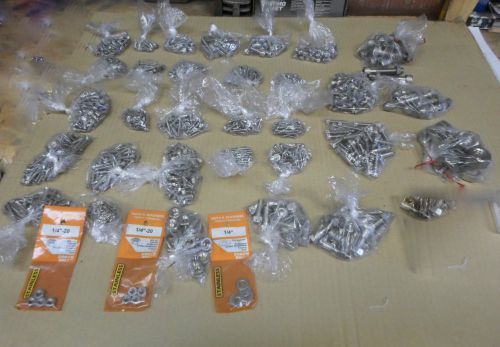 Machine screws-bolts-nuts-washer-stainless- all new..over 500 pcs. us made. for sale