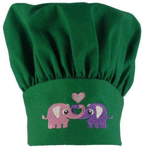 Elephants &amp; Hearts Chef Hat Adjust Wedding Mother&#039;s Day Monogram Get Green Now!