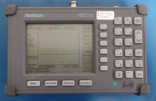 Anritsu MS2711A Portable Handheld Spectrum Analyzer w/option 5 Power Meter