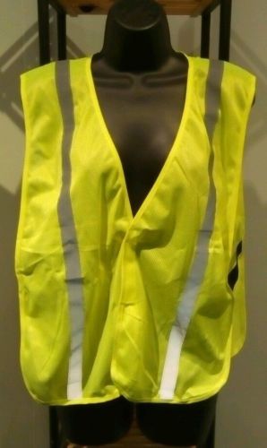 Basic issue neon yellow safety vest, one size for sale
