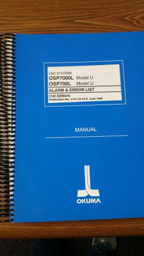 Okuma CNC Systems OSP7000LModel U OSP700L Model U Alarm &amp; Error List